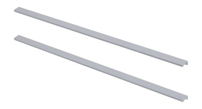 Kantgreb 80 cm Krom Aluminium 2 stk.
