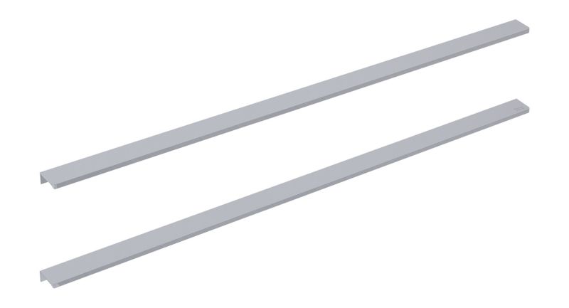 Kantgreb 80 cm Krom Aluminium 2 stk.