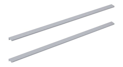 Kantgreb 80 cm Krom Aluminium 2 stk.