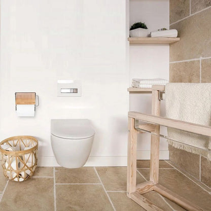 Toiletpapirholder med Hylde 18x7x8 cm Beige | 390227