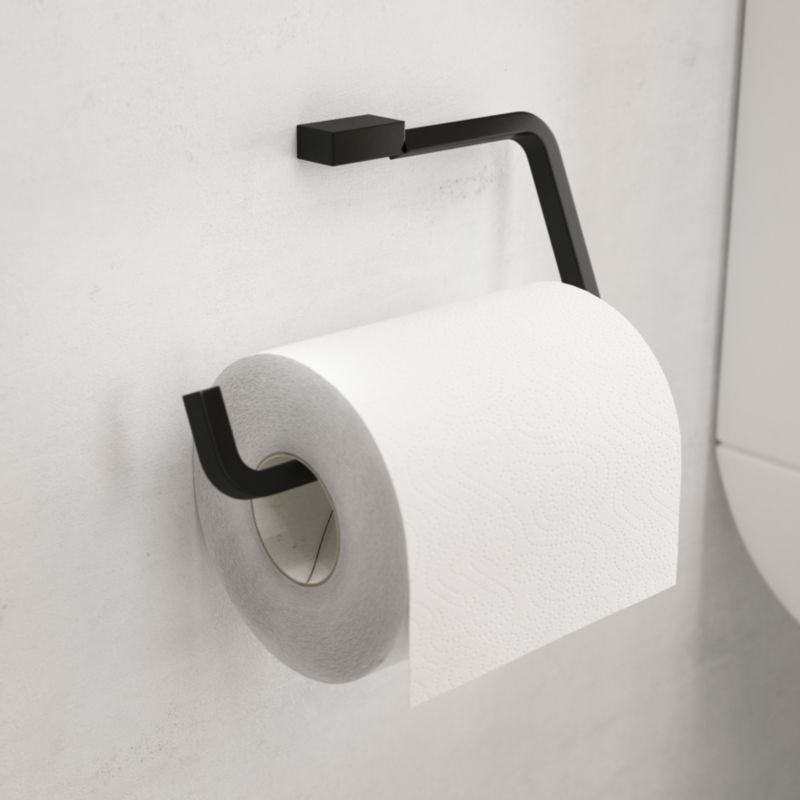 Toiletpapirholder Elland Sort Stål 17 cm