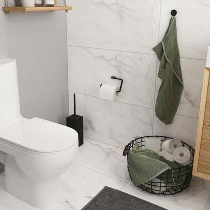 Toiletpapirholder Elland Sort Stål 17 cm