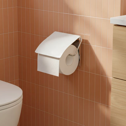 Toiletpapirholder med Låg Hvid 13,5 x 12 cm | 5059340218151