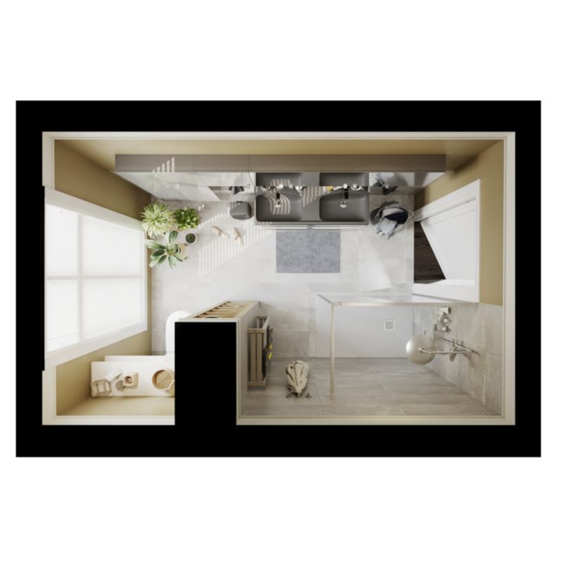 GoodHome Koros papirholder i krom