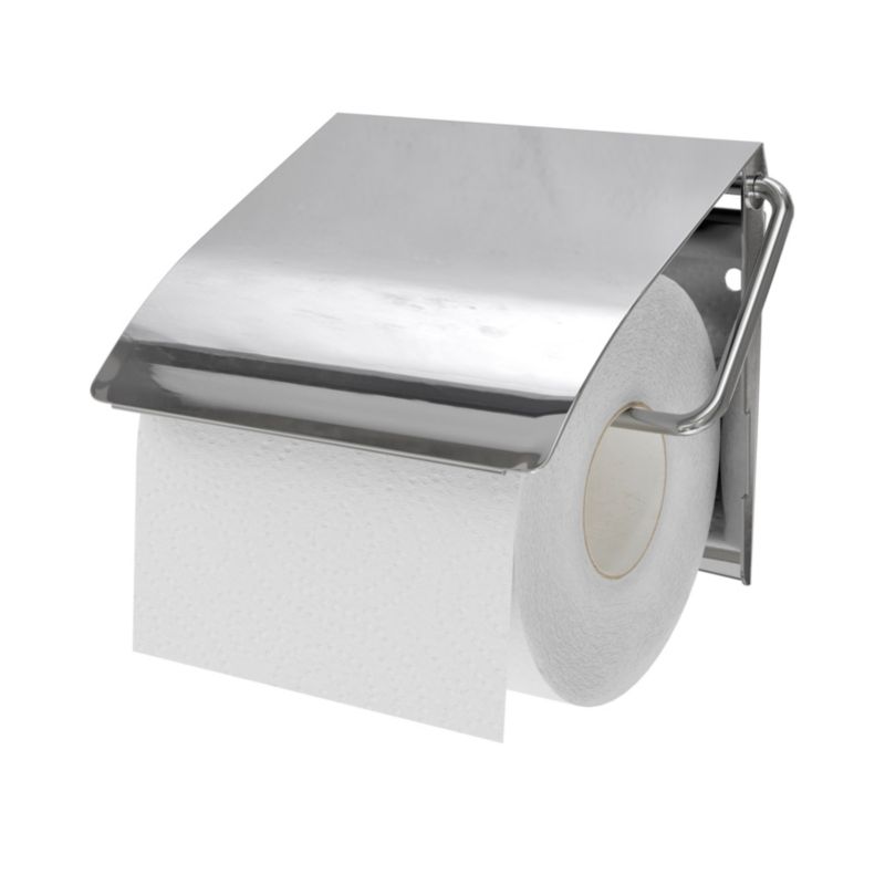 Toiletpapirholder med Låg Rustfrit Stål Krom 13,5 x 1,5 x 12 cm