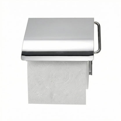 Toiletpapirholder med Låg Rustfrit Stål Krom 13,5 x 1,5 x 12 cm
