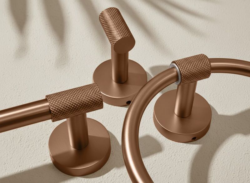 Toiletpapirholder 17x8x5 cm Børstet Kobber Metal