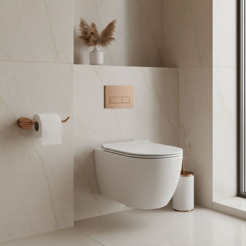 Toiletpapirholder Tomi 20x6x3 cm Børstet Kobber | 5809 TOMI