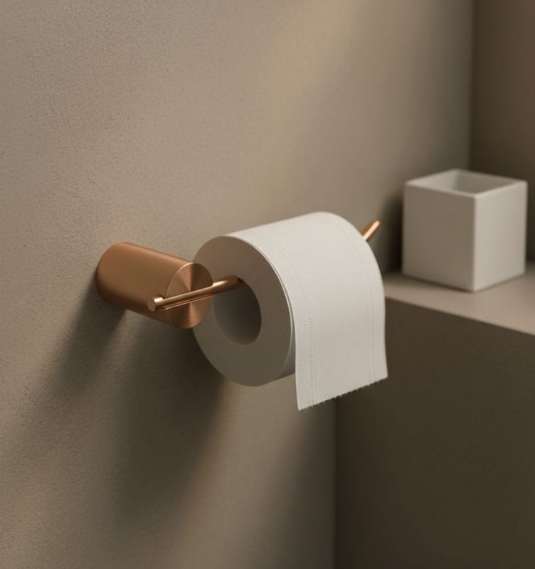 Toiletpapirholder Tomi 20x6x3 cm Børstet Kobber | 5809 TOMI
