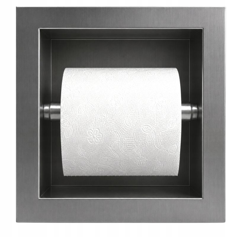Toiletrulleholder til Indbygning Børstet Gun Gray Stål 184 cm