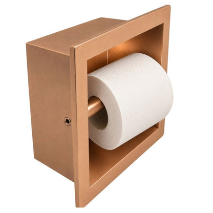 Toiletpapirholder til Indbygning Børstet Kobber Rustfrit Stål 1 stk.