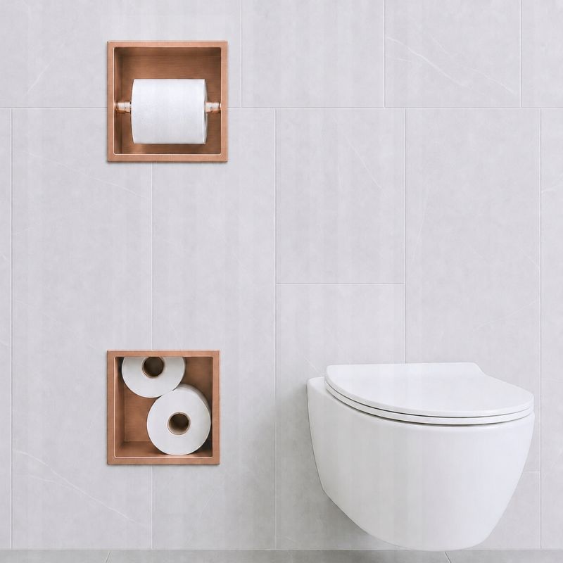 Toiletpapirholder til Indbygning Børstet Kobber Rustfrit Stål 1 stk.