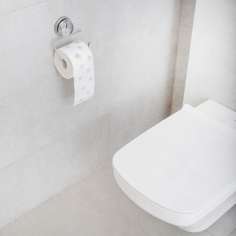 Toiletpapirholder med sugekop GAVI 13x7,5x15 cm Krom CH.GAVI-UP