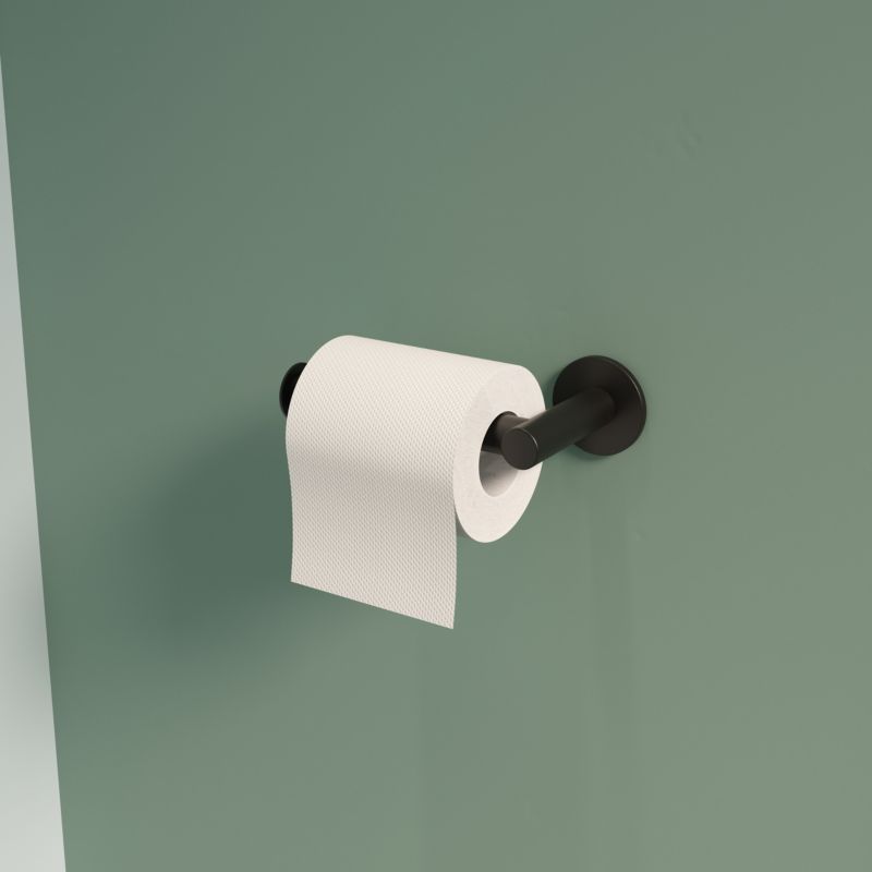 Toiletrulleholder Cavally Sort Rustfrit Stål 163 mm