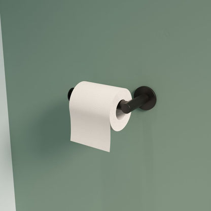 Toiletrulleholder Cavally Sort Rustfrit Stål 163 mm