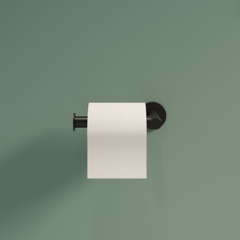 Toiletrulleholder Cavally Sort Rustfrit Stål 163 mm