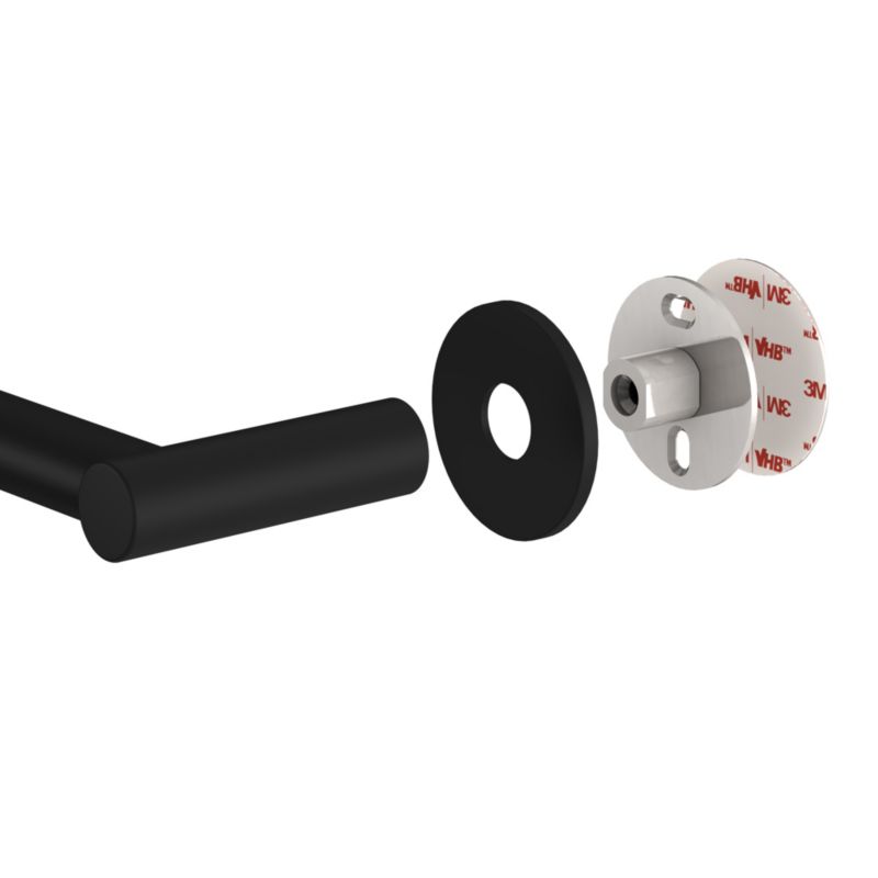Toiletrulleholder Cavally Sort Rustfrit Stål 163 mm