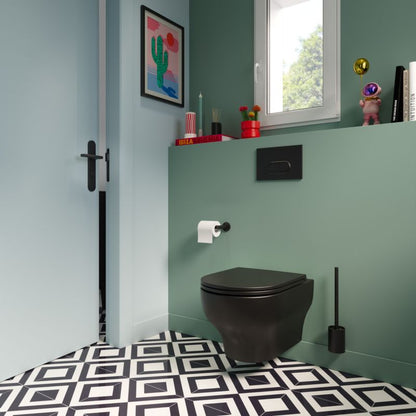 Toiletrulleholder Cavally Sort Rustfrit Stål 163 mm