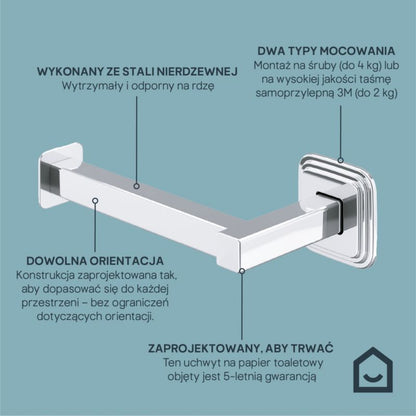 Toiletpapirholder Teesta Rustfrit Stål Krom 16,6 cm