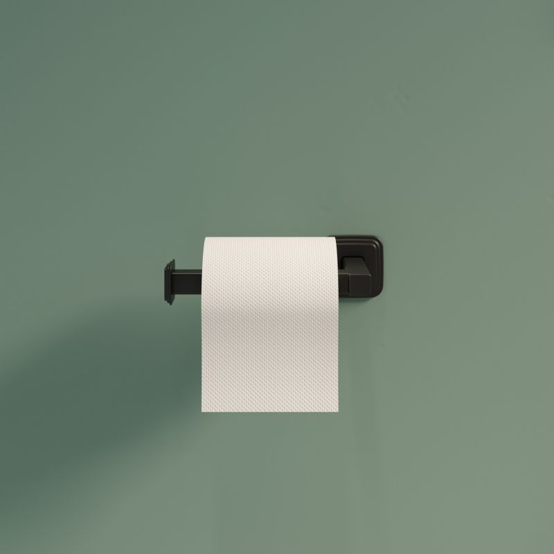 Toiletrulleholder Teesta 16,6 cm Sort Rustfrit Stål