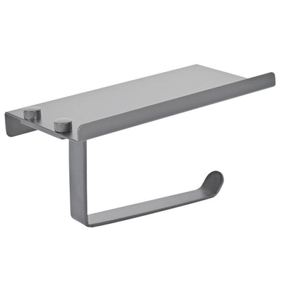 Toiletpapirholder med hylde 176x85x87 mm Sølv | 5905923652785