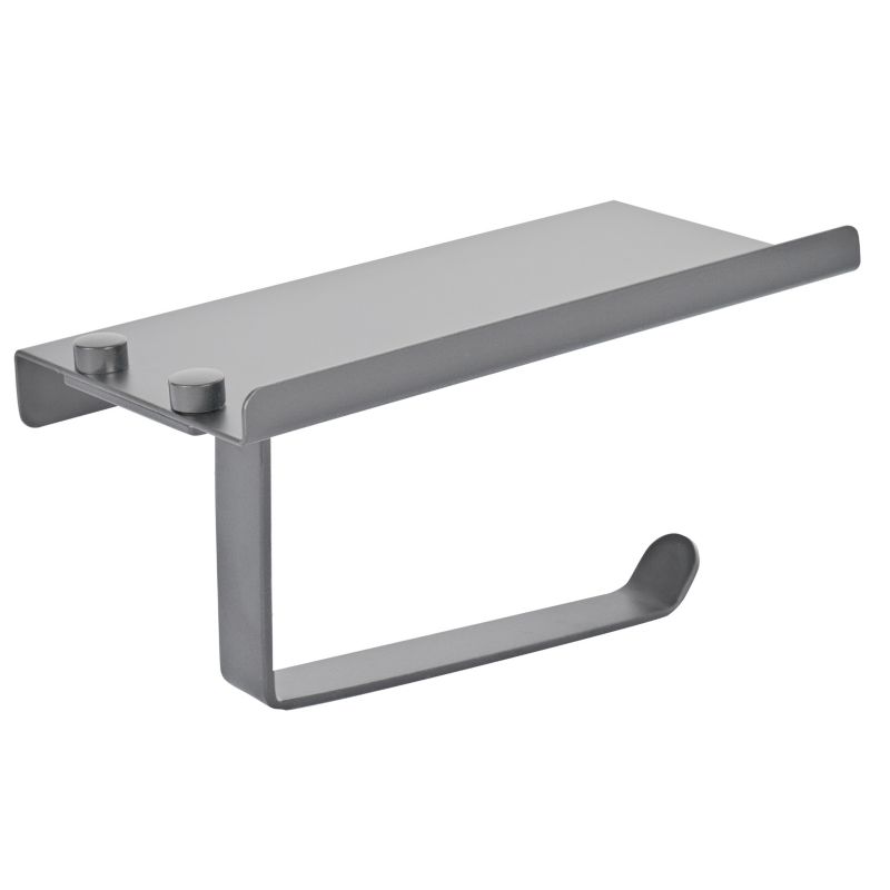 Toiletpapirholder med hylde 176x85x87 mm Sølv | 5905923652785