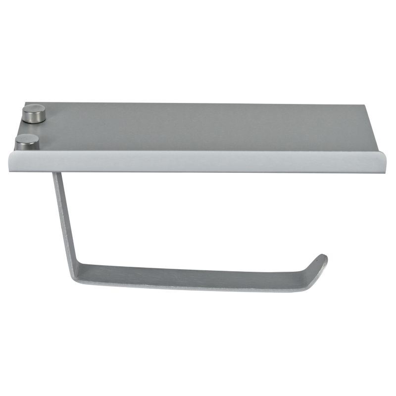 Toiletpapirholder med hylde 176x85x87 mm Sølv | 5905923652785