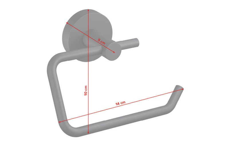 Tesa Moon sort toiletrulleholder uden boring