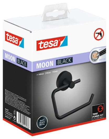 Tesa Moon sort toiletrulleholder uden boring