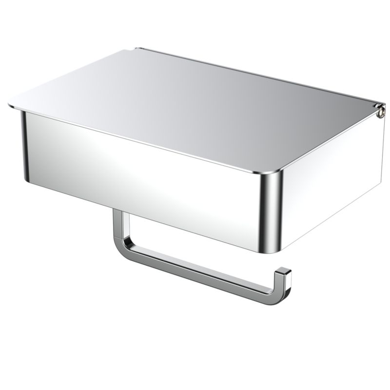 Toiletrulleholder med Hylde og Opbevaring Cavally Krom