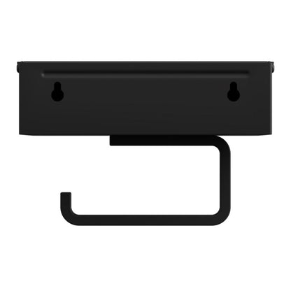 Toiletrulleholder med Opbevaring og Hylde Cavally Sort 18,5 cm