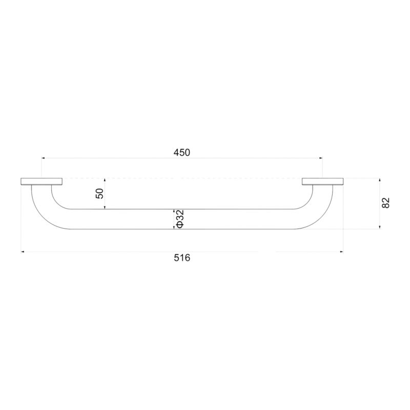Badegreb Glomma 45 cm Krom