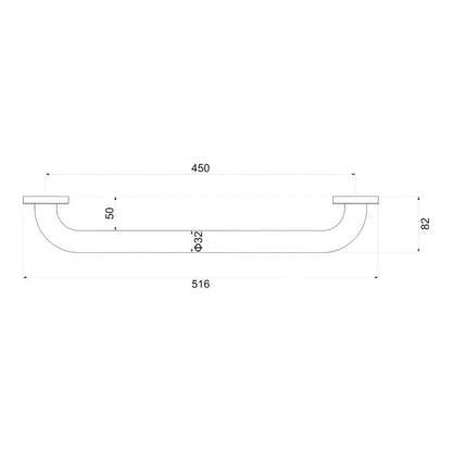 Badegreb Glomma 45 cm Krom