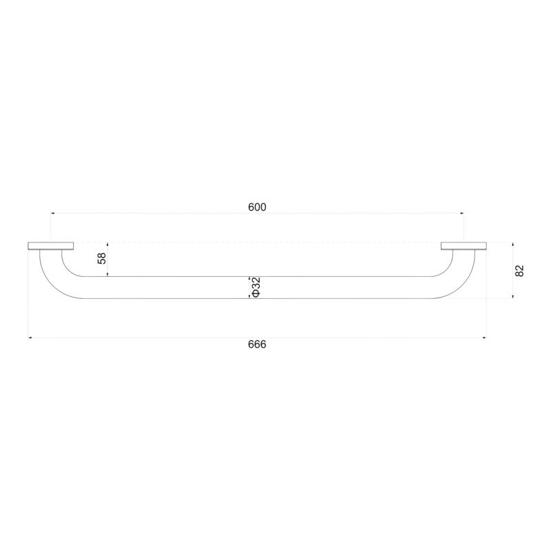 Badegrebsstang Glomma 60 cm Hvid