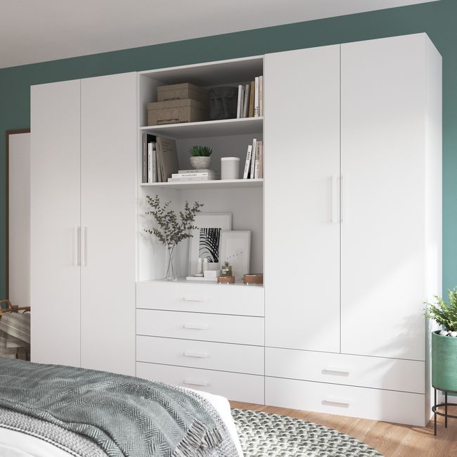 GoodHome Atomia fladt greb 16,5 cm hvid 2 stk.