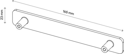 GoodHome Atomia fladt greb 16,5 cm hvid 2 stk.