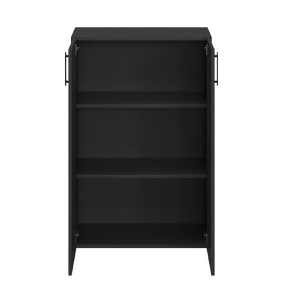 GoodHome Atomia fladt greb 16,5 cm mat-sort 2 stk.