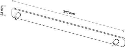 GoodHome Atomia fladt greb 29,3 cm grå 2 stk.