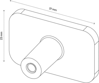 Fladt greb GoodHome Atomia 3,7 cm hvid 2 stk.