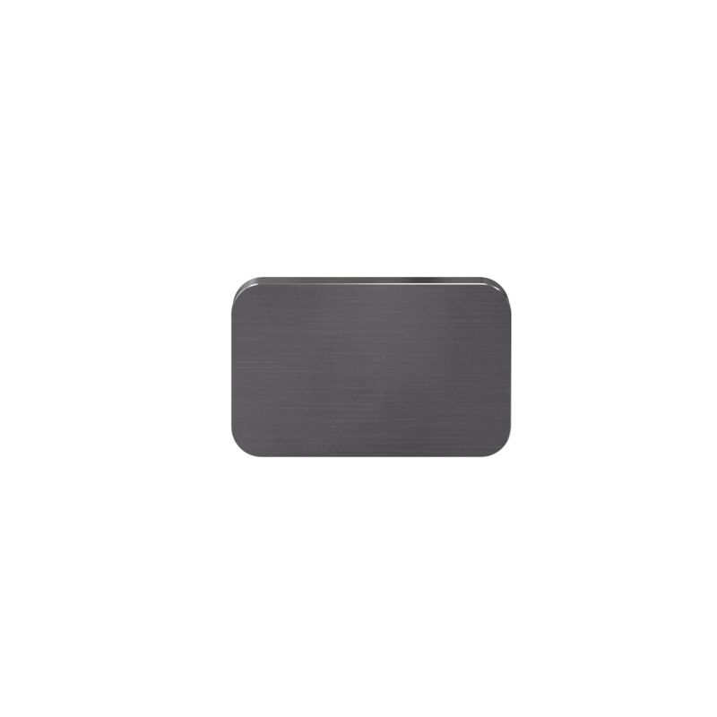 GoodHome Atomia fladt greb 3,7 cm grå 2 stk.