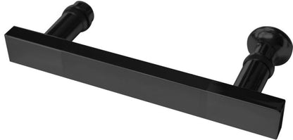 Dobbelt greb til brusekabine 145 mm sort rustfrit stål