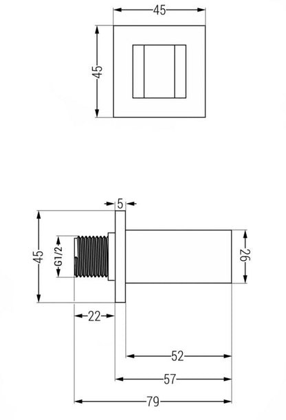 Mexen Cube hvid bruseholder