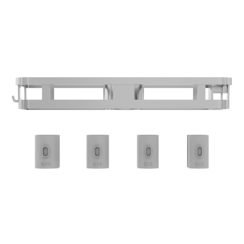GoodHome bruseholder til stang, Ø 22-25 mm, krom