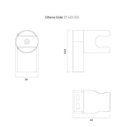 Bruseholder Gide Regulerbar Krom ABS 1 stk. | 5903003002550