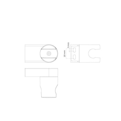Bruseholder Gide Regulerbar Krom ABS 1 stk. | 5903003002550