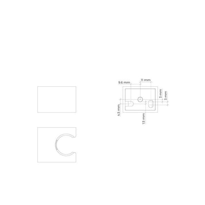 Punktholder til Brusehoved Gide (S) 35x35x70 mm Krom ABS