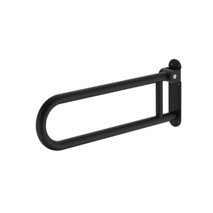 Sammenklappeligt Badeværelsesgreb U-Form Sort Rustfrit Stål 61,8 cm