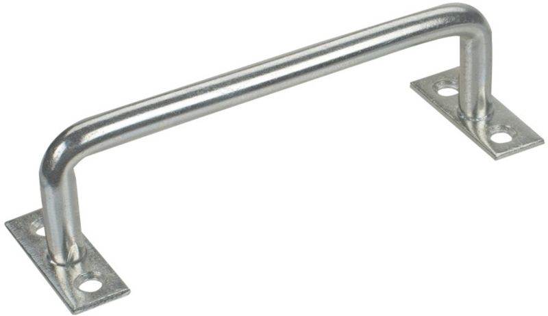 Universalhåndtag 160 x 12 mm hvid galvaniseret