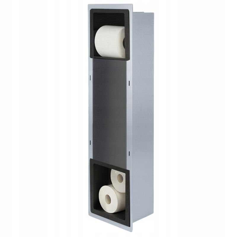 Indbygget Toiletpapirholder ARE 2-i-1 74x19,5x12,1 cm Sort