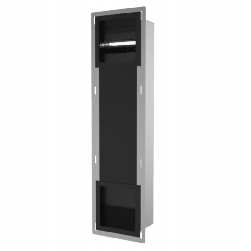 Indbygget Toiletpapirholder ARE 2-i-1 74x19,5x12,1 cm Sort